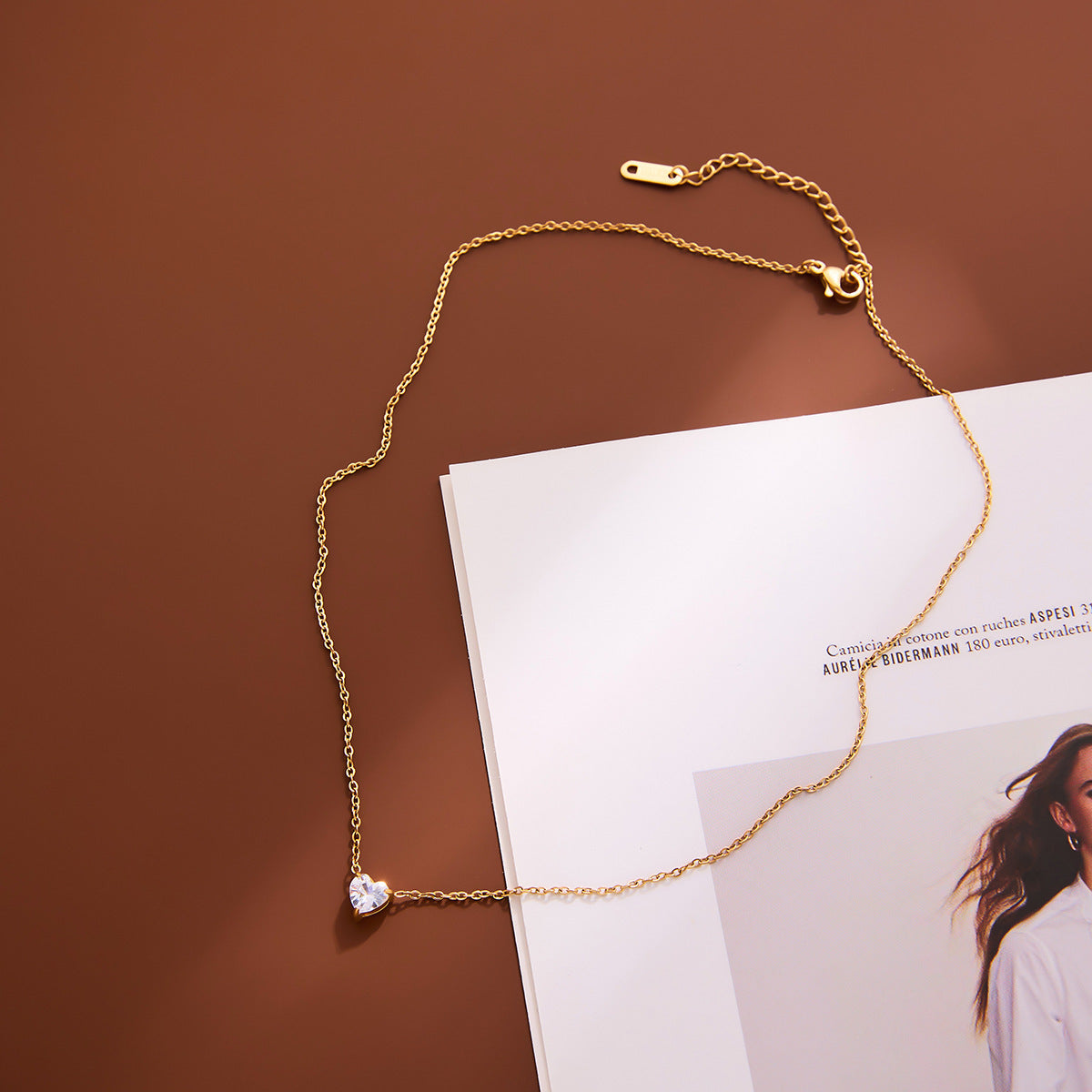 Color square crystal zircon fashion women's necklace