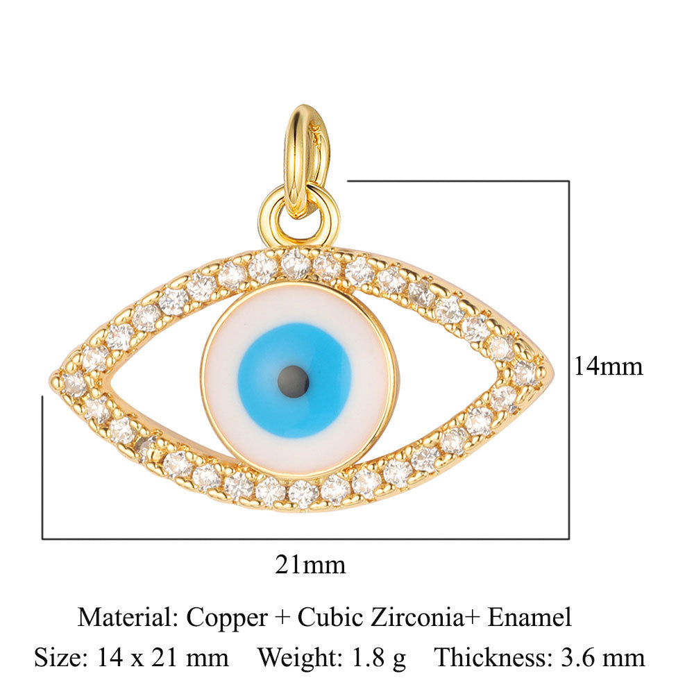 3 pcs/pack butterfly copper zircon angel pendant.