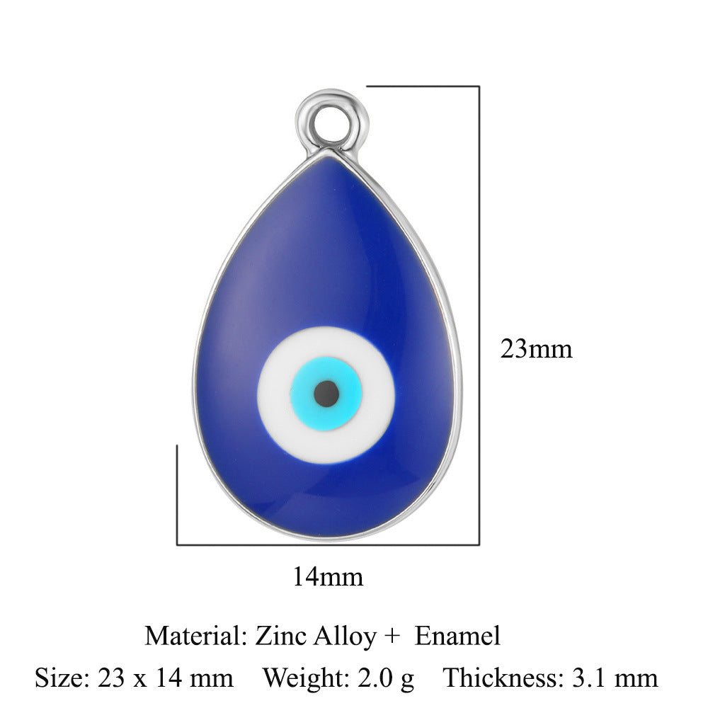 5 pcs/pack, dripping eyes, hang tags, alloy necklaces, pendants.