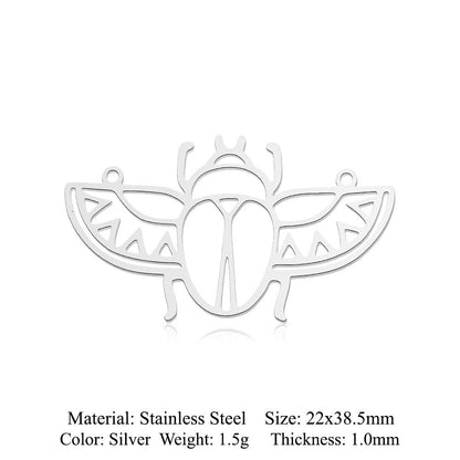 5 pcs/pack Hummingbird Moth Titanium Steel Pendant