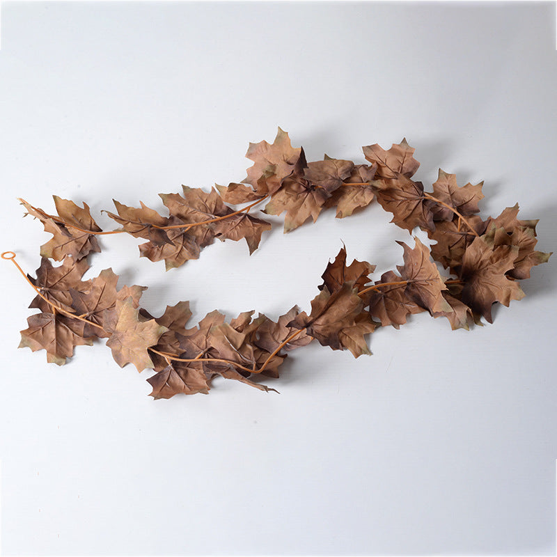 Colgante de pared para el hogar, ratán de hoja de arce simulado 