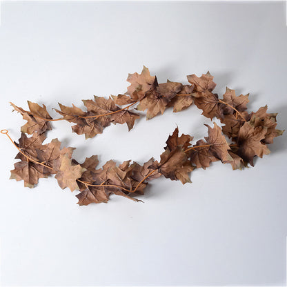 Colgante de pared para el hogar, ratán de hoja de arce simulado 