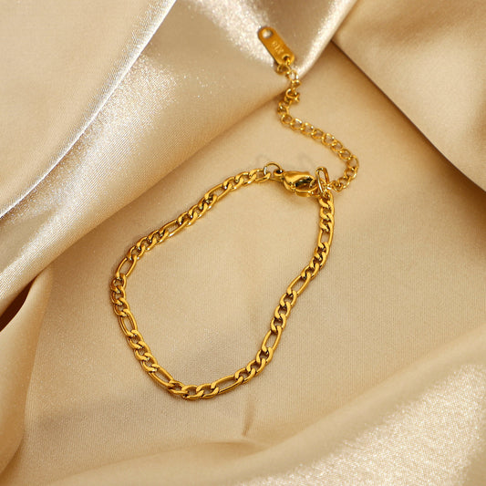 Stainless Steel Thin Stacking Chain Bracelet Women