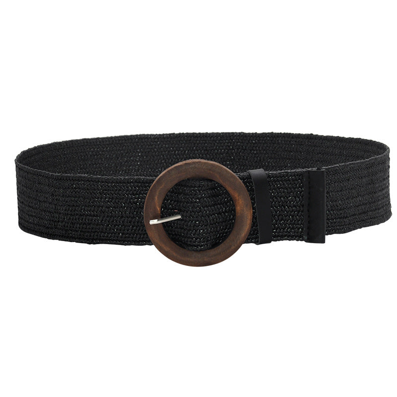 Braided wide waist seal elastic elastic
