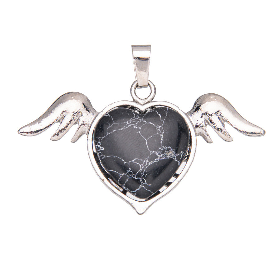 asas naturais de cristal amor pingente de cristal 