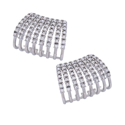 Diamond titanium steel earrings