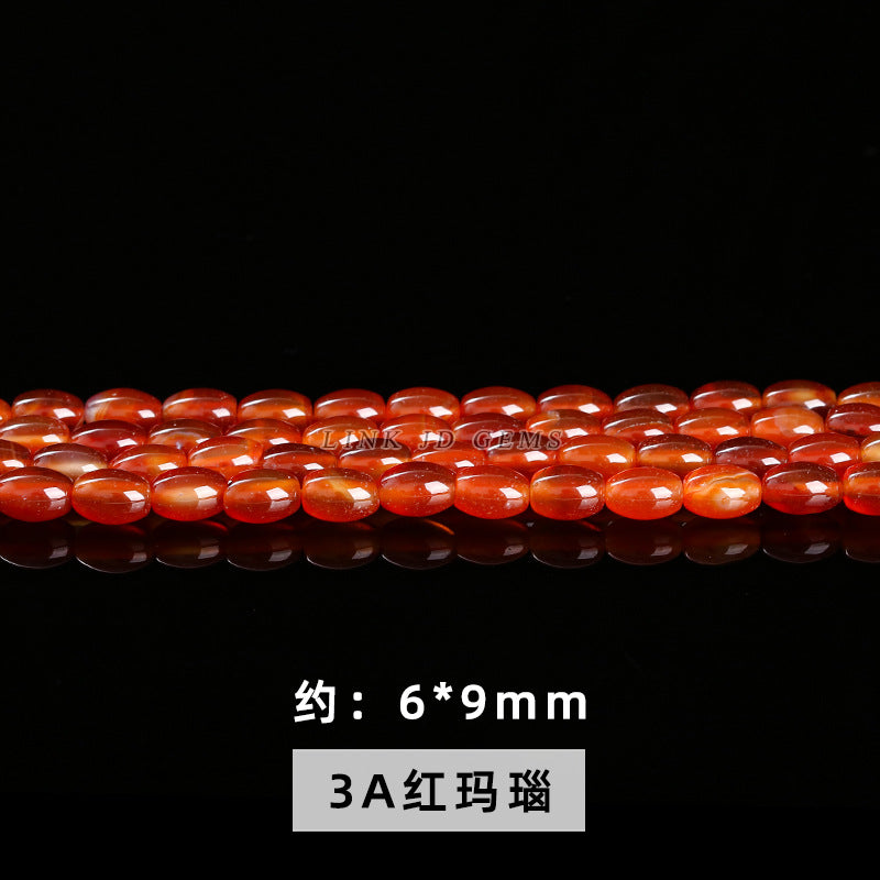 agate rice beads loose beads drum beads bucket beads DIY