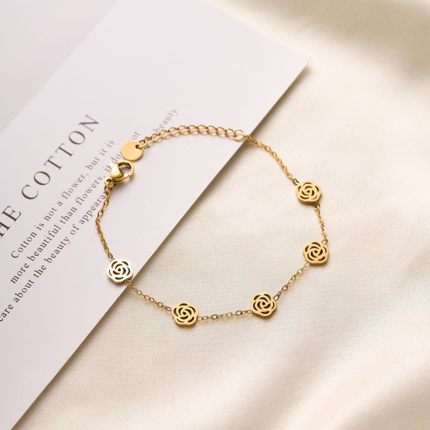 Titanium Steel Camellia Bracelet