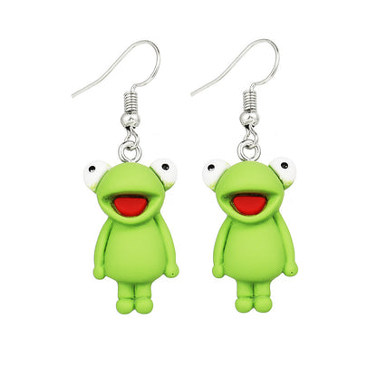 Green Frog Earrings Wholesale