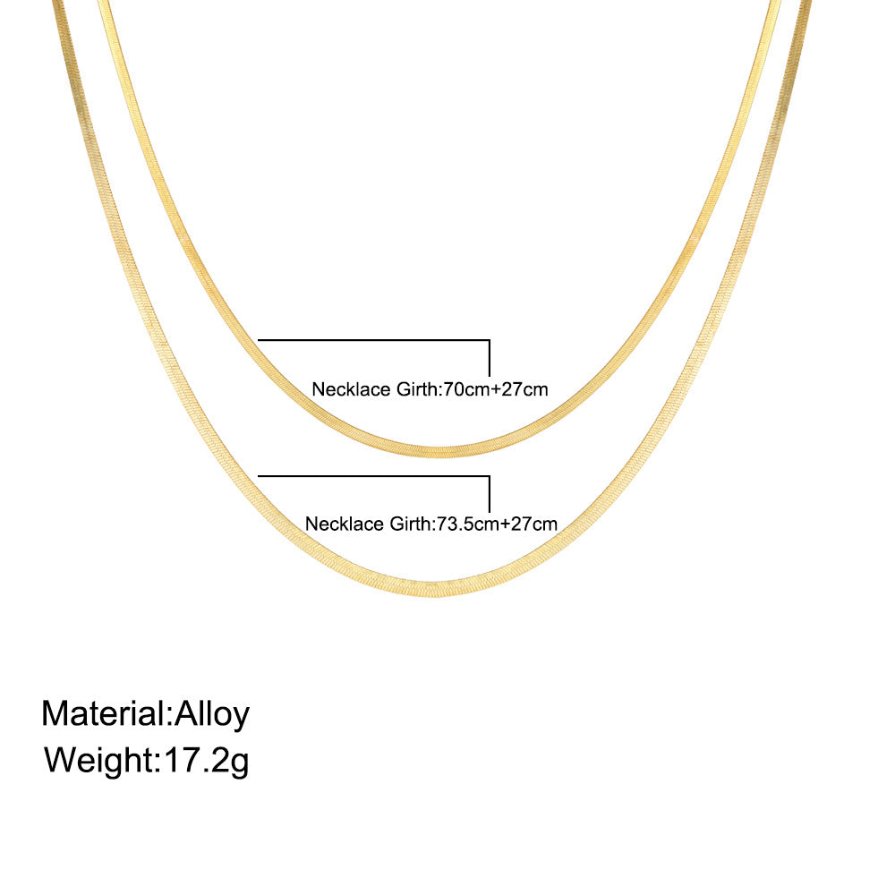 Double layer snake bone chain body chain waist chain