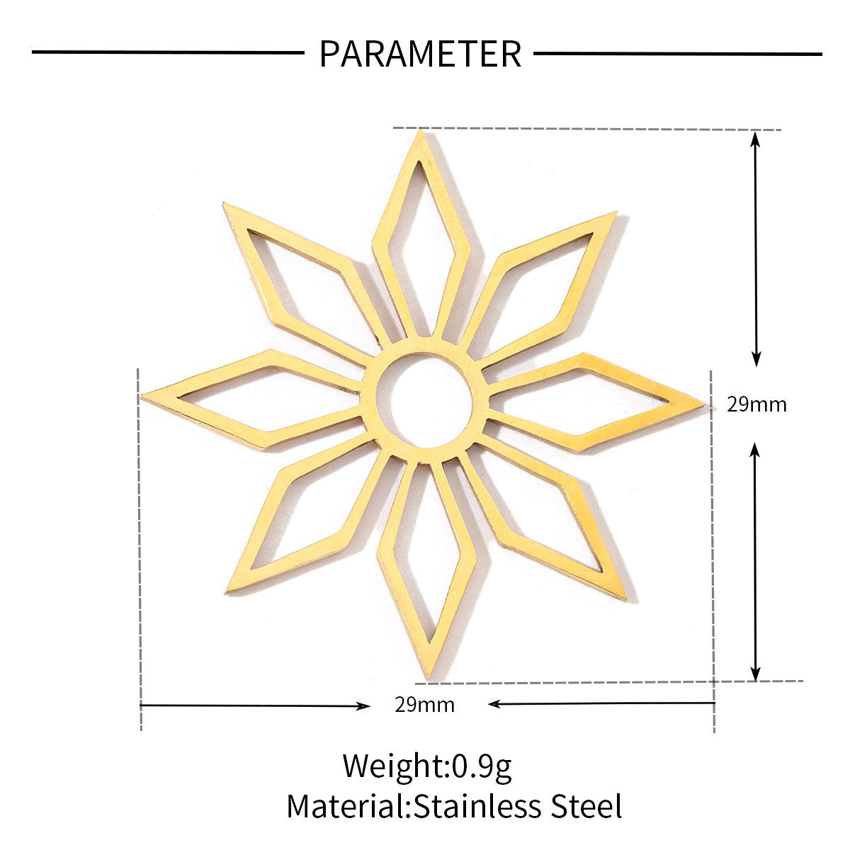 20 pcs/bag Flower Mountain Crown Titanium Steel Pendant