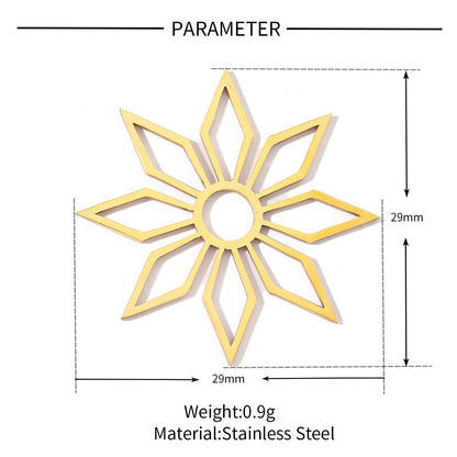 20 pcs/bag Flower Mountain Crown Titanium Steel Pendant