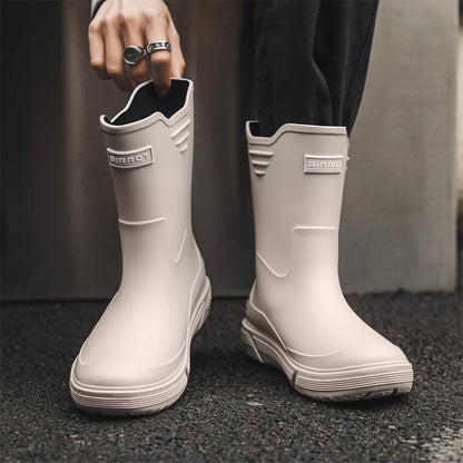 Thick-soled wear-resistant rain boots for men
