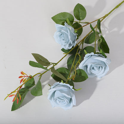 3 small Paris rose artificial flowers