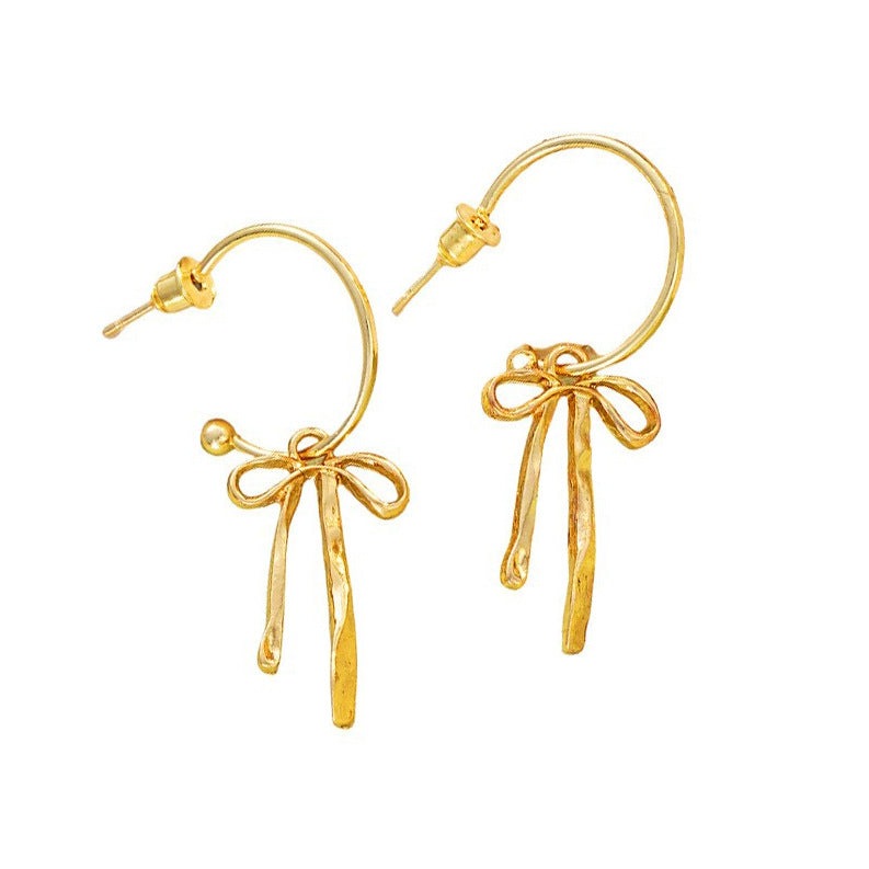 Hollow Bow Stud Earrings