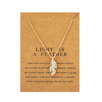 Collar de aleación con forma de mariposa y tarjeta de papel con letras antiguas 