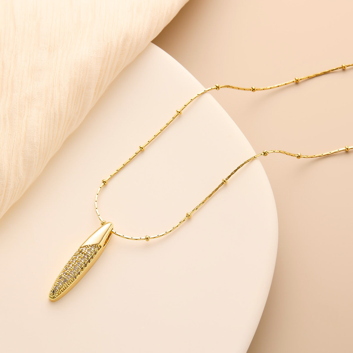 Women's Titanium Steel Fringe Collarbone Necklace