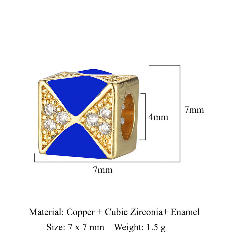 Devil's Eye Copper Zircon Jewelry Beads