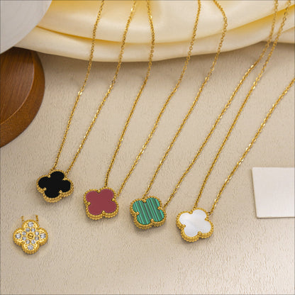 Elegante pulsera de trébol de cuatro hojas, diamantes de imitación, dos estilos 