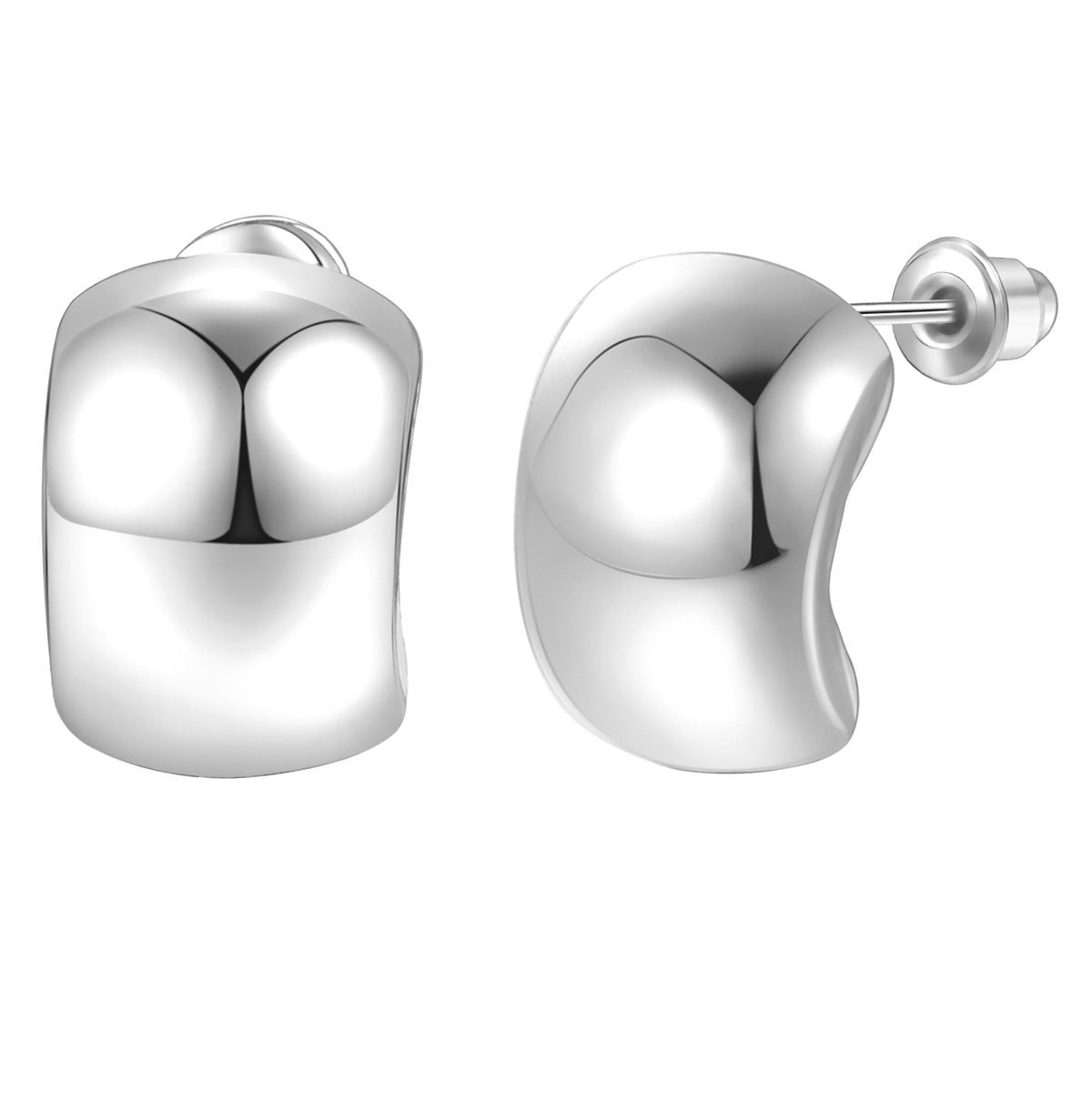 Hollow Melon Seed Stud Earrings