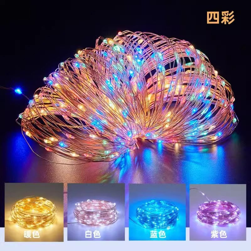 Solar Colored Lights LED Copper Wire Light String