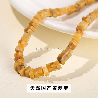 2 * 4Mm natural stone square spacer beads