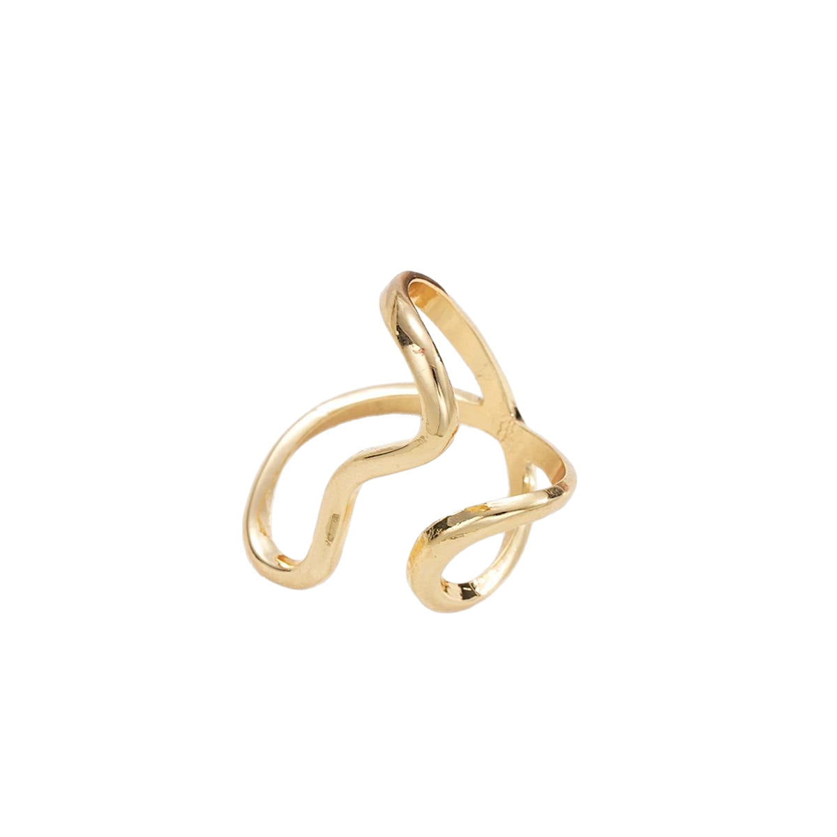Irregular Line Open Ring