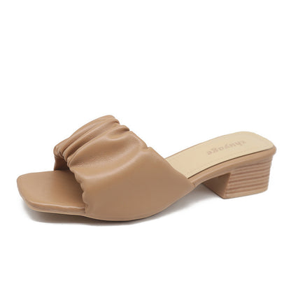 Slippers women's summer high heels