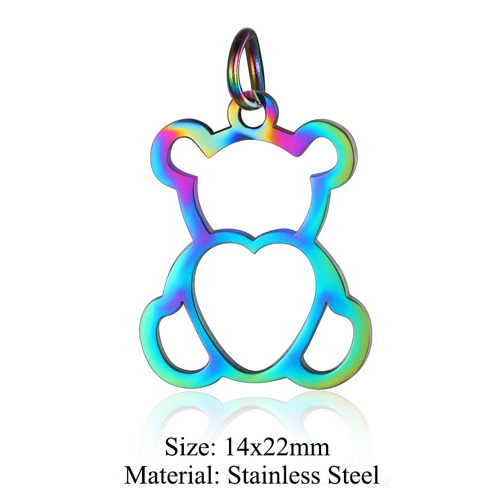 5 pcs/titanium steel jewelry angel sun yin pendant