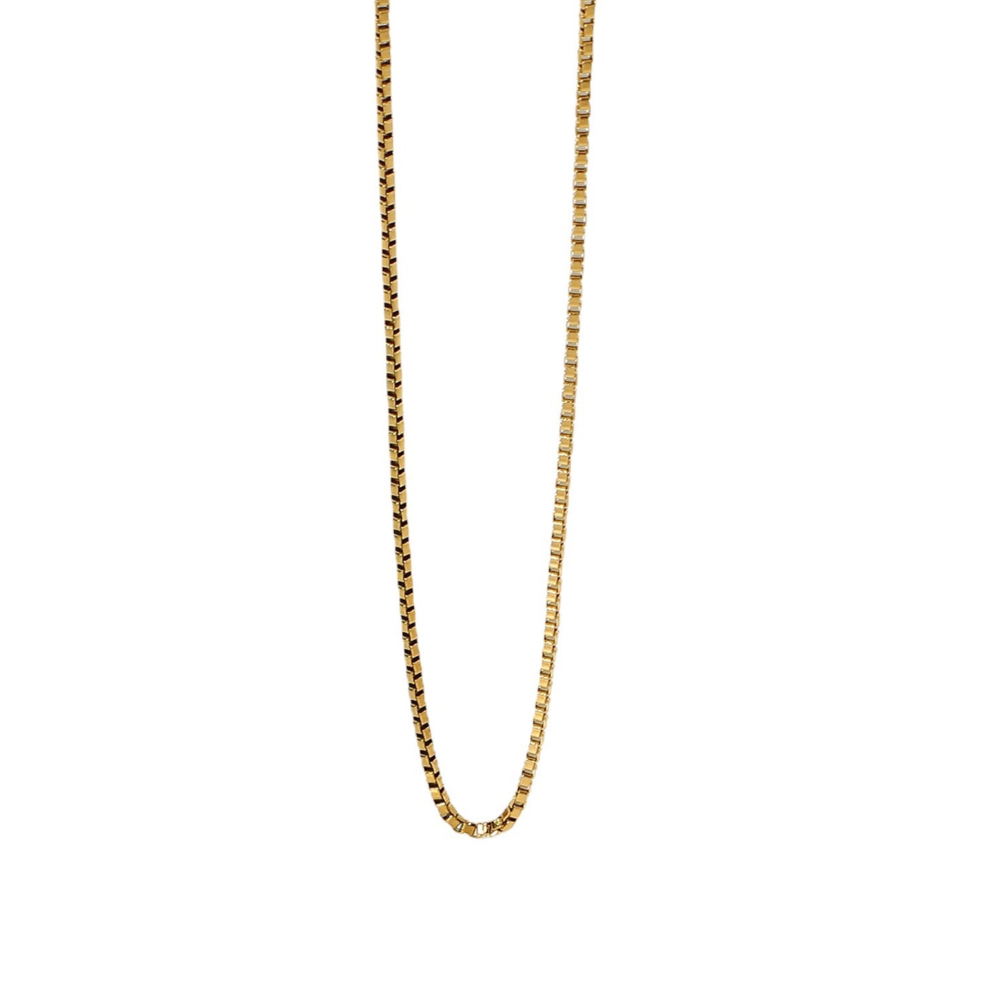 Small square beads stainless steel necklace