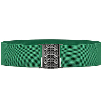 Belt Gold pair buckle elastic belt