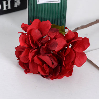 Artificial flower Eight Immortals Hydrangea with leaves French hydrangea