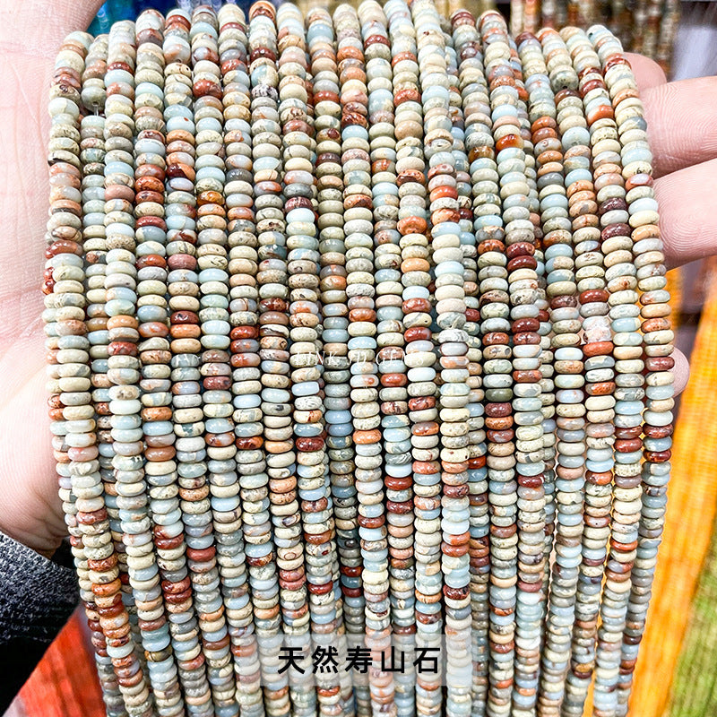 4 * 2Mm natural jade abacus beads loose beads
