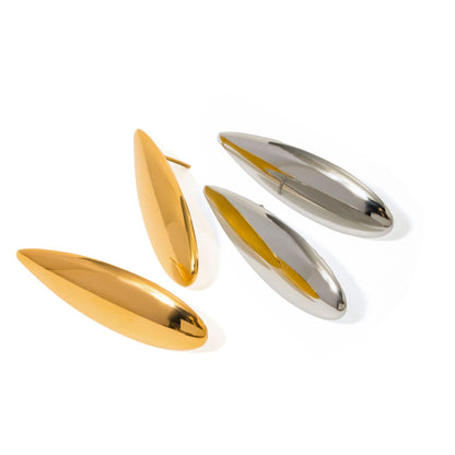 Glossy teardrop earrings