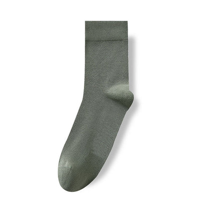 Spring-Summer Thin Mesh Breathable Anti-Odor Men's Mid-Calf Socks