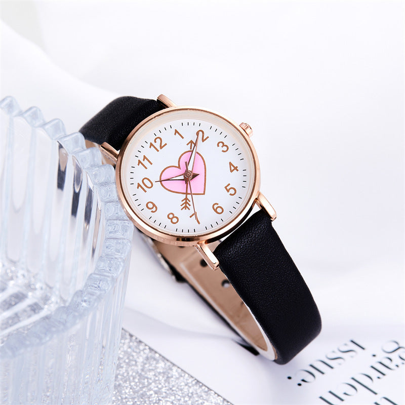 Cute arrow through the heart quartz watch wholesale