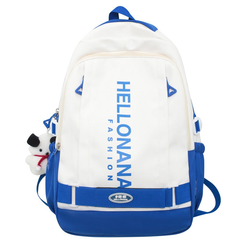 Couple leisure travel backpack