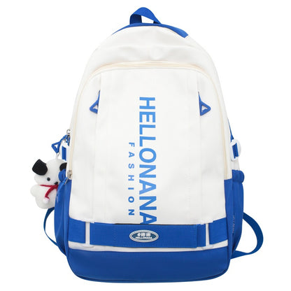 Couple leisure travel backpack