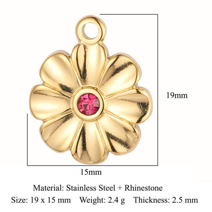Colgante de acero inoxidable con forma de rosa del árbol de la vida 