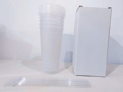 710Ml transparent straw cup