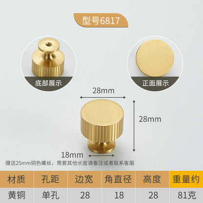 Solid brass cabinet door handle