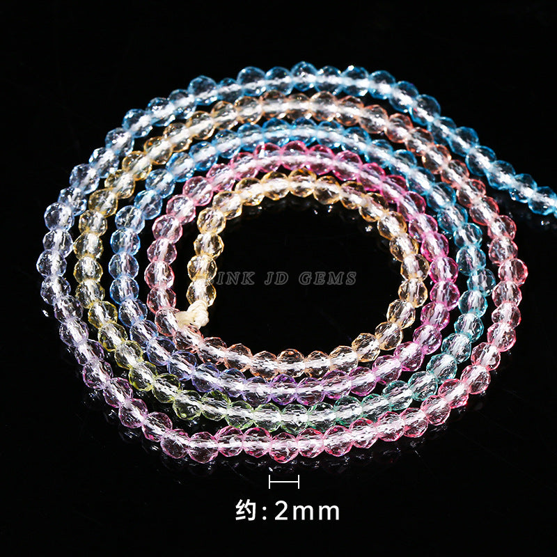 2Mm dopamine color section crystal flat beads