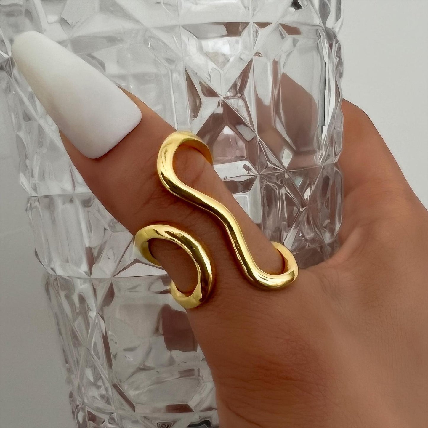 Irregular Line Open Ring