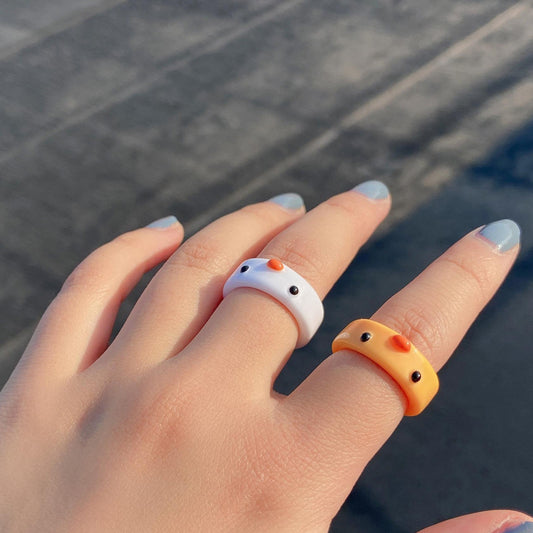 Anillo de animales de colores tridimensionales 