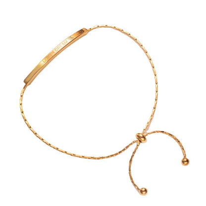Cadena de tracción ajustable de acero titanio estilo europeo y americano simple 