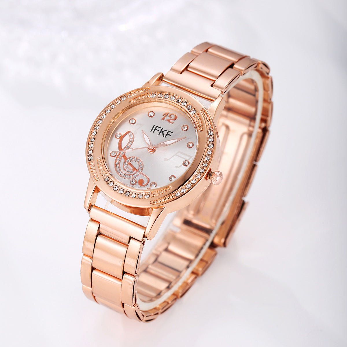Diamond bracelet quartz watch rose bracelet