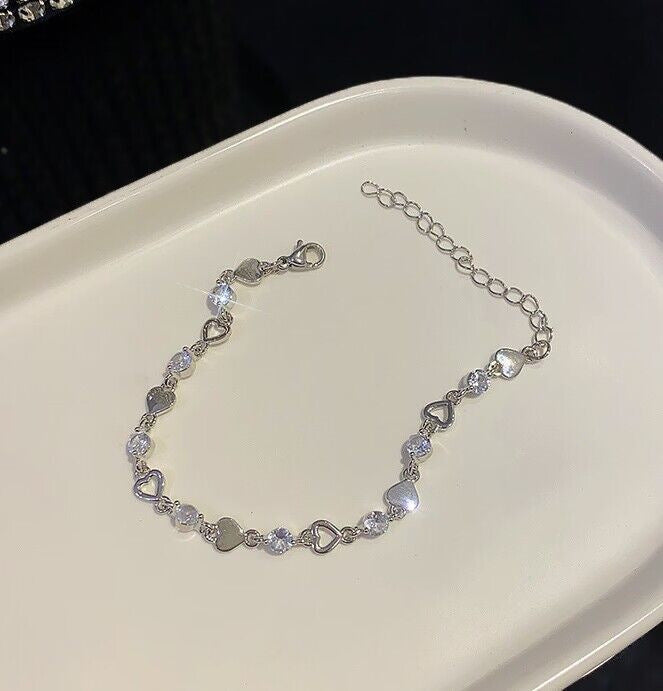 Opal Heart Adjustable Bracelet