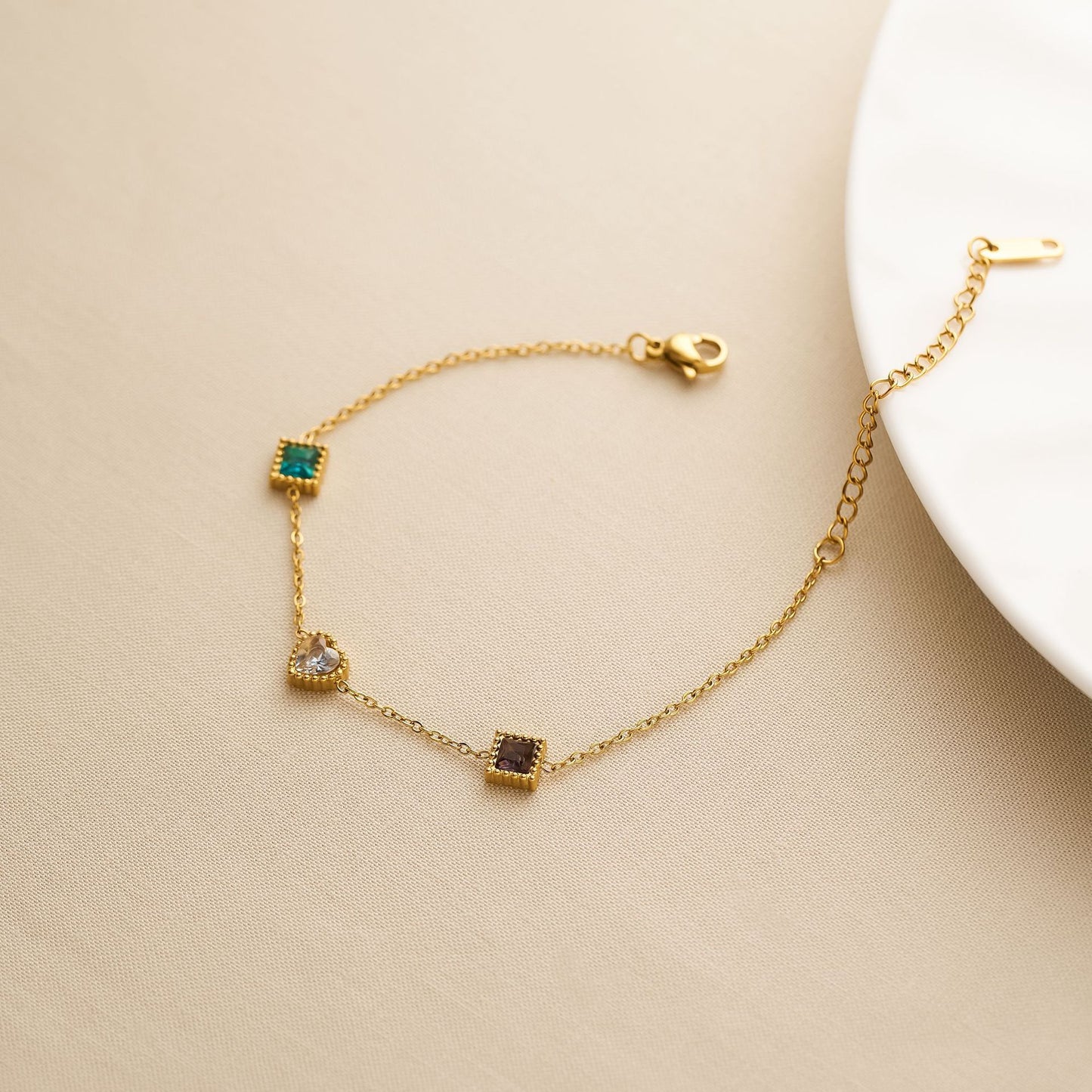 Titanium Steel Geometric Love Bracelet