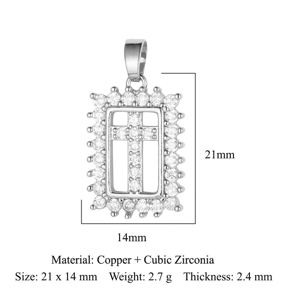 Copper zircon Virgin Mary pendant pendant