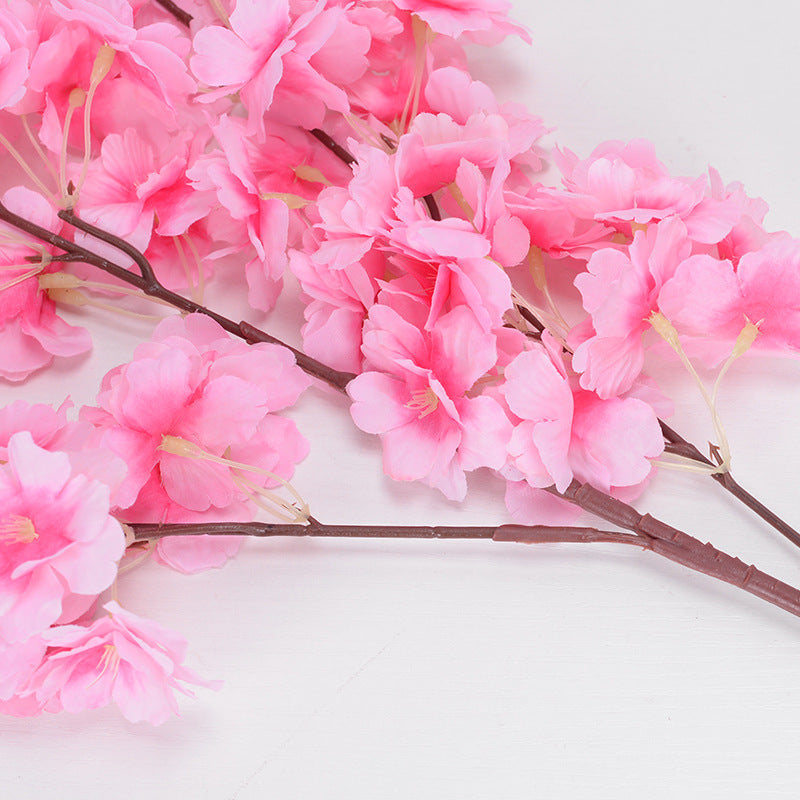 Encrypted 4-pronged 3-pronged cherry blossom tree artificial flowers